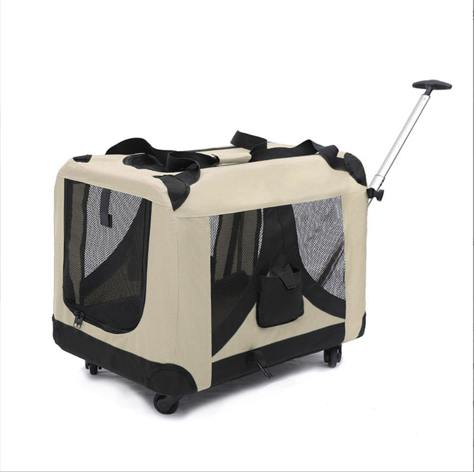 ODM & OEM Luxury Travel Dog Fabric Crates Breathable and Collapsible Carrier for Large Dogs