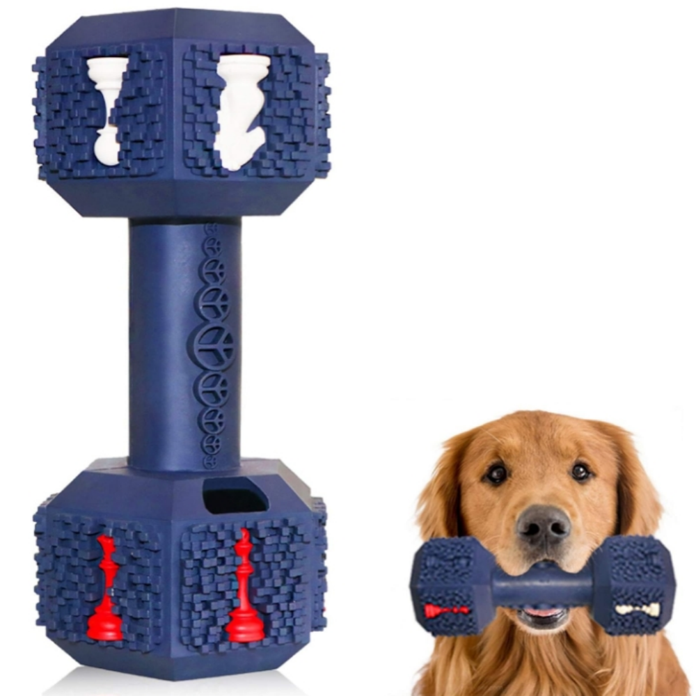 Dumbell Canine Toothbrush Indestructible Dog Toys for Aggressive Chewers