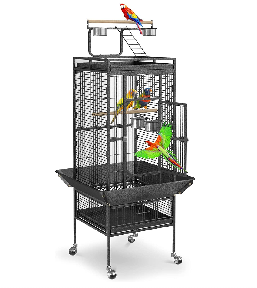 Factory 61-Inch 2in1 Large Bird Cages for Sale with Rolling Stand Playtop Parrot Chinchilla Finch Cage